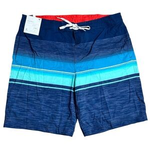 Goodfellow & Co Blue Striped Board Shorts Swim Trunks